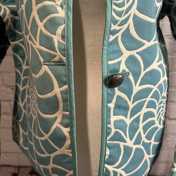 Trimdin Classic Reversible Jacket Aqua/White Large - Picture 2 of 6